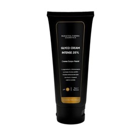 Nuestra Tierra Cosmetica Glyco Cream Intense 25%, Crema Corporal y Facial con Ácido Glicólico, Peeling Intensivo para Manchas y Estrías, pH 3.1, 100g