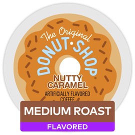 The Original Donut Shop Nutty Caramel, Single-Serve Keurig K-Cup Pods, Flavored Light Roast Coffee, 72 Count