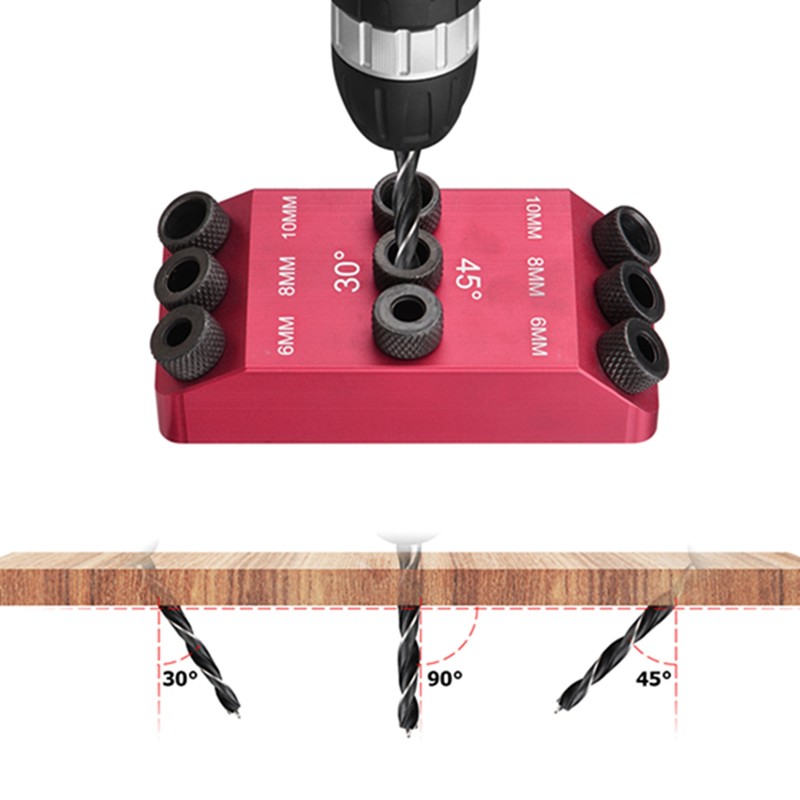 3pcs Drill Bits 6mm 8mm 10mm Drill + 30 45