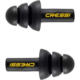 CRESSI Aqua Kit Ear Plugs, Set Ohrstöpsel + Nasenclip Uni Erwachsene, Schwarz, Einheitsgröße