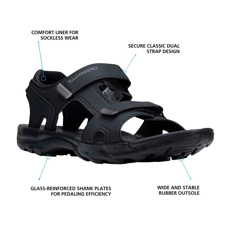 SHIMANO SH-SD501 SPD Sandal, Black, 9.5-10 Men (EU 44)