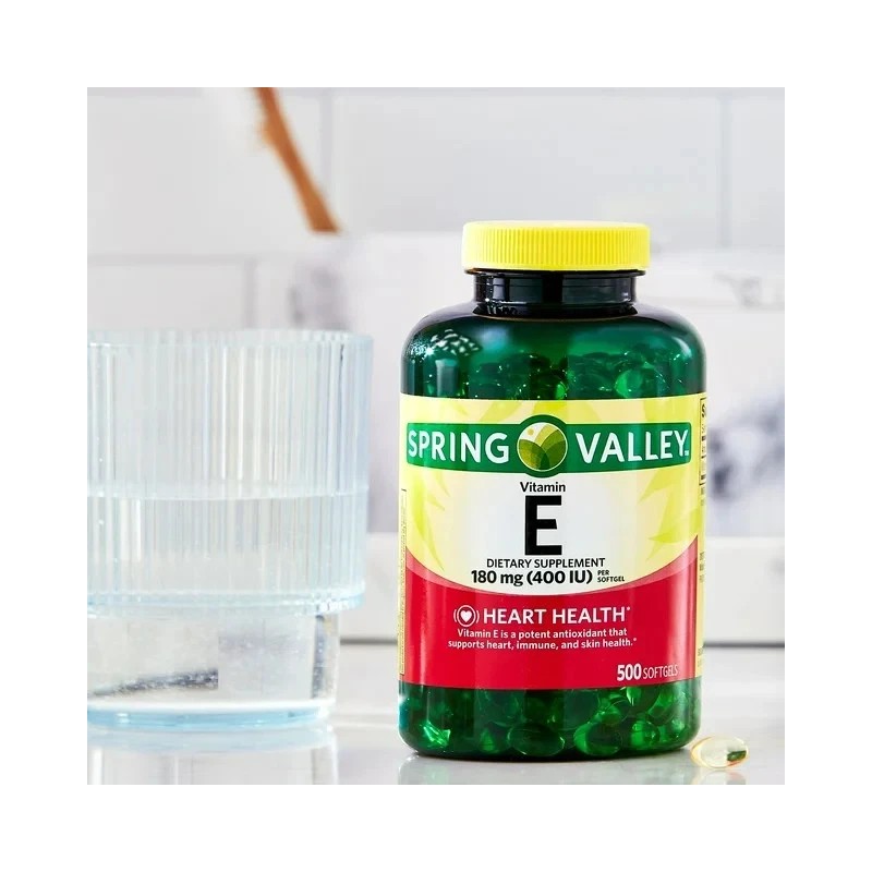 Spring Valley Vitamin E Dietary Supplement, 180 mg, 500 Count