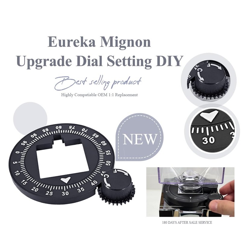 Sesama Aluminum Grinder Setting Dial for Eureka Mignon |Solid Aluminum