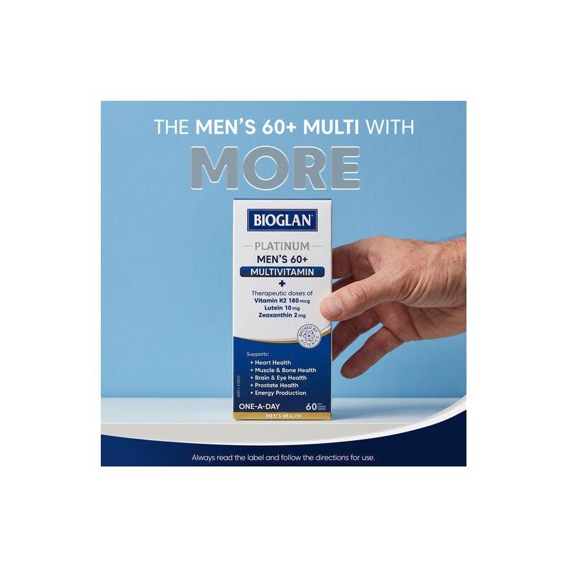 Bioglan Platinum Mens 60+ Multi 60 Tablets