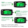 Yooreal Digital Tachometer Hour Meter,Engine Water Oil Temperature Gauge,Alert RPM