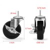 Wire Shelving Casters,3" Diameter,Set of 4,Caster Roller Wheels for Shelving