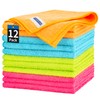 HOMERHYME Microfiber Cleaning Cloth, 12 Pack Cleaning Rags, 12" x