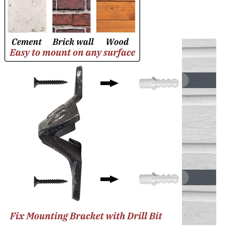 2PCS Cast Iron Wall Mounted Bottle Opener Vintage Rustic with
