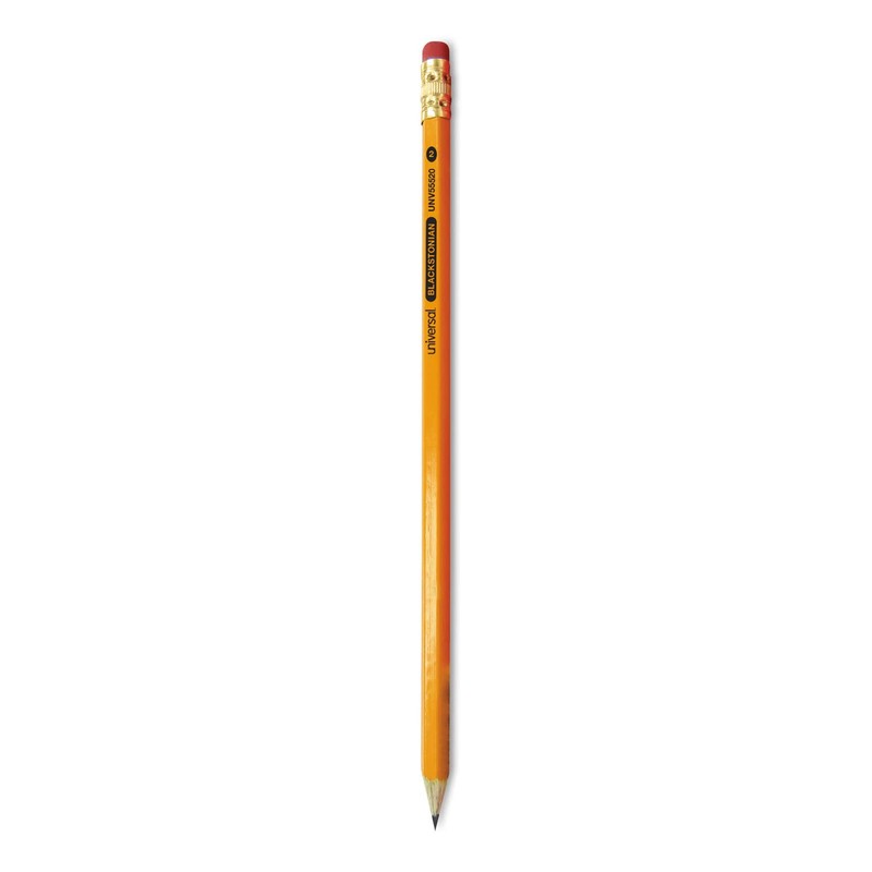 Universal Deluxe Blackstonian Pencil, Hb (#2), Black Lead, Yellow Barrel,