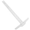 RLECS Plastic Transparent T Ruler T-Square 30cm / 12" Double