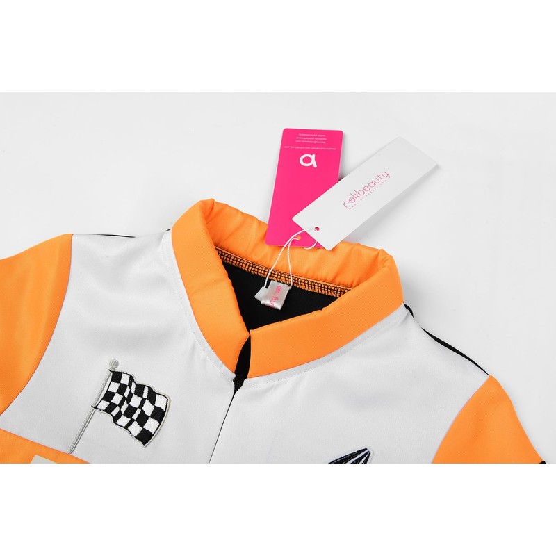 ReliBeauty Racing driver costume for children, boys with hat, 130