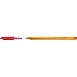 Bic Crystal Ballpoint Pen, Fine Point Orange Pack of 6 'Red