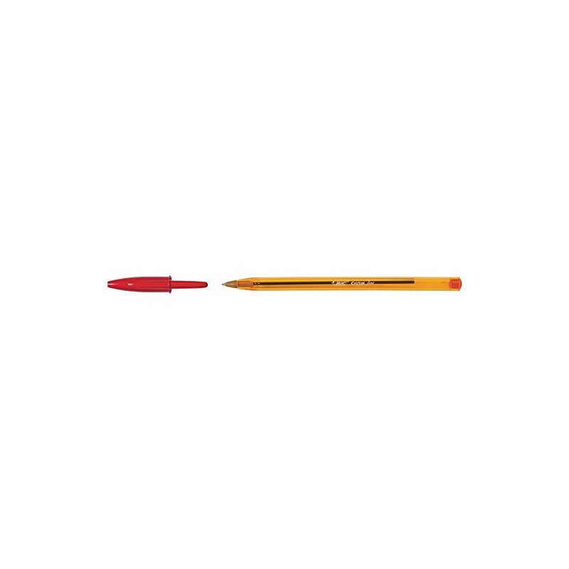 Bic Crystal Ballpoint Pen, Fine Point Orange Pack of 6