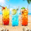 INFTYLE Clear Tiki Glasses Set of 8-14 oz Modern Bar