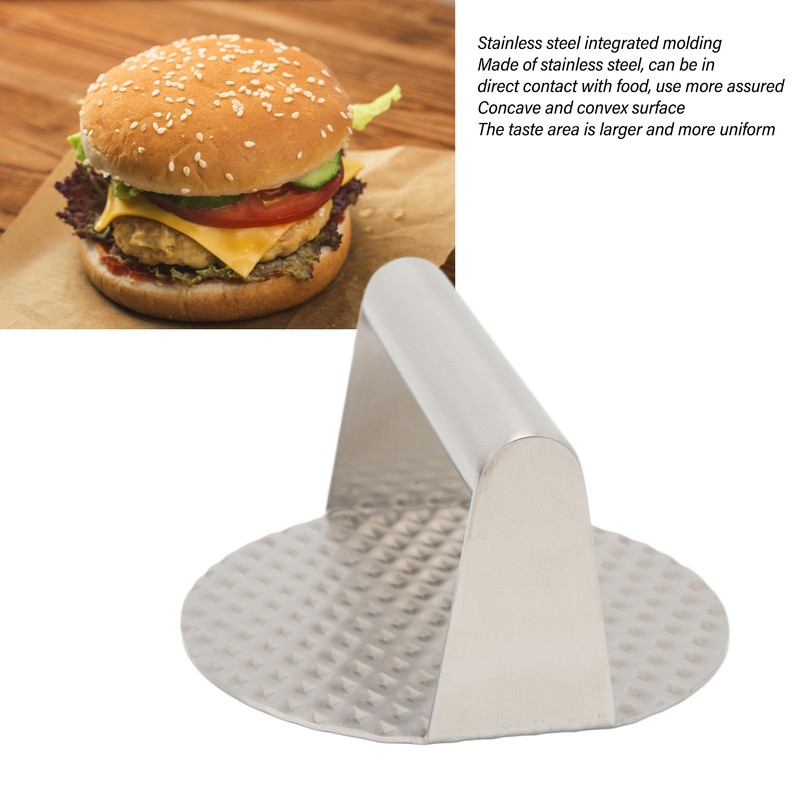 Smashed Burger Press Stainless Steel Burger Press Round Burger Smasher