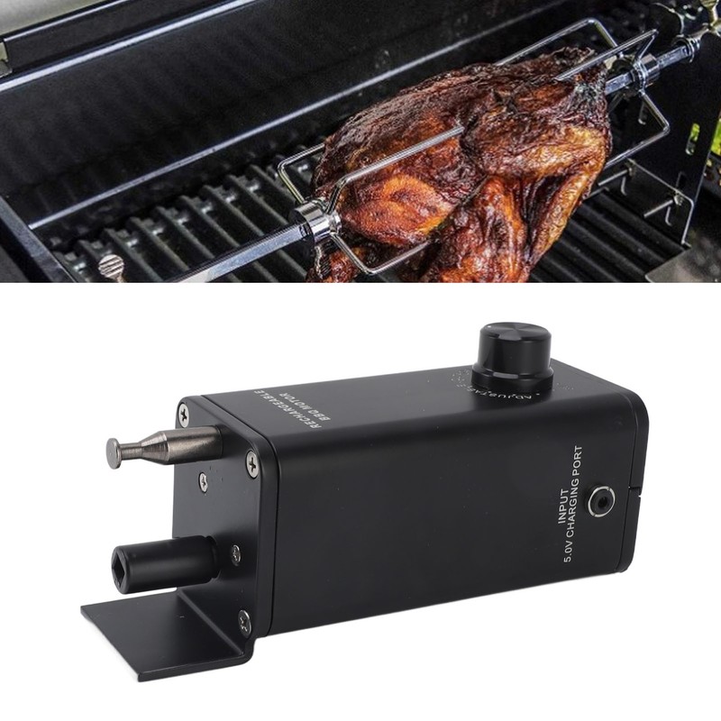 Rotisserie Motor Aluminum Alloy 10W 3 to 12V Adjustable Rechargeable