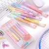 DIFLAX 6 Pieces Double Tip Aesthetic Highlighter, Highlighter Set, Highlighter