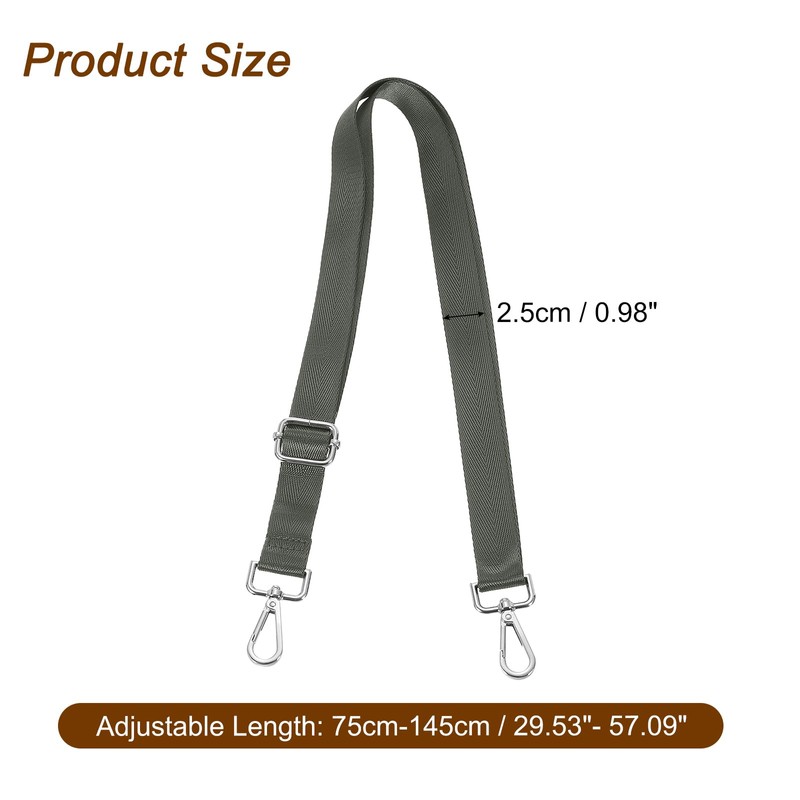 sourcing map Wide Shoulder Strap, 2.5cm Adjustable Purse Strap Replacement