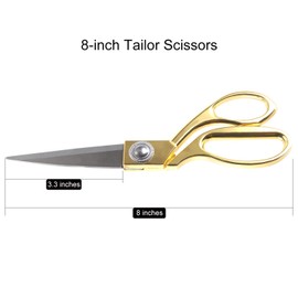 8-inch Tailor Scissors Gold-plated Tailor Scissors Alloy Clothing Wire Cloth Tailor Scissors Multipurpose Scissors