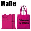 Fabric Bag Jute Bag Long Handle with Saying Lass Uns