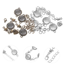 CORHAD 10pcs DIY Sublimation Bezel Bracelet Making Kit for Jewelry Craft Blank Bangle Bracelet Setting Random Charms