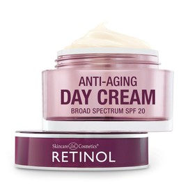 Retinol Day Cream Broad Spectrum SPF 20 – Protects Against Harmful Effects of UVA & UVB Rays – Luxurious Cream Moisturizes & Reduces Look of Fine Lines – Provides Protection From Daily Sun Exposure