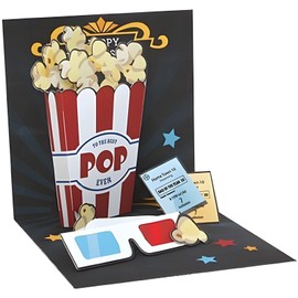 UP WITH PAPER Father's Day Greeting Card Best Pop Movie Theatre 3D Pop Up Card Up With Paper