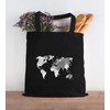 Autiga Jute Bag World Map Watercolour World Map Cotton Bag