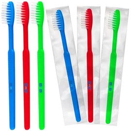 Bottles N Bags 144 Disposable Toothbrushes Individually Wrapped, Bulk Disposable Toothbrushes Soft Bristles Perfect for Travel, Giveaways, Hotels, Airbnb, Dantel Office Supply
