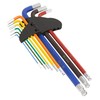 Sealey Premier Colour-Coded Extra-Long Ball-End Hex Key Set - Imperial