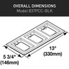 Legrand Wiremold 837PCC-BLK OmniBox/Modulink Triple Gang Rectangular Plastic Carpet Flange,