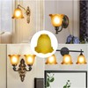 Amber Glass Lamp Shade Replacement with Bell Shaped, 1-5/8-inch Fitter
