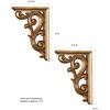 Scrolling Astrella Traditional Aged Gold Corbel Bracket Pair | Victorian