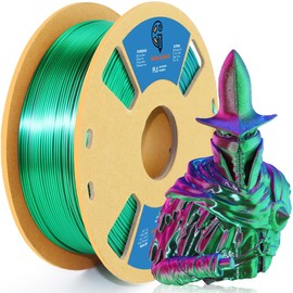 Goto Guard Tri Color Filament, Silk PLA Filament of Green Blue&Red PLA,Multicolor PLA, Tri Color PLA, 3D Filament PLA 1KG(2.2lbs), Multicolor Filament for Most 3D Printer, 3D Printing Filament 1.75mm