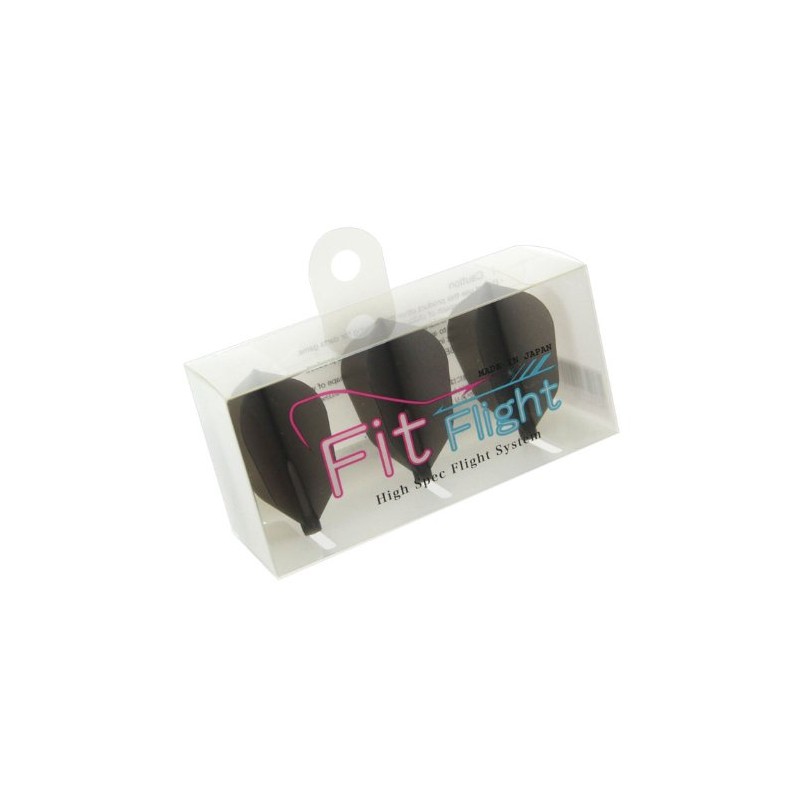 Cosmo Darts Fit Flight Flight Super Shape Black Pack of