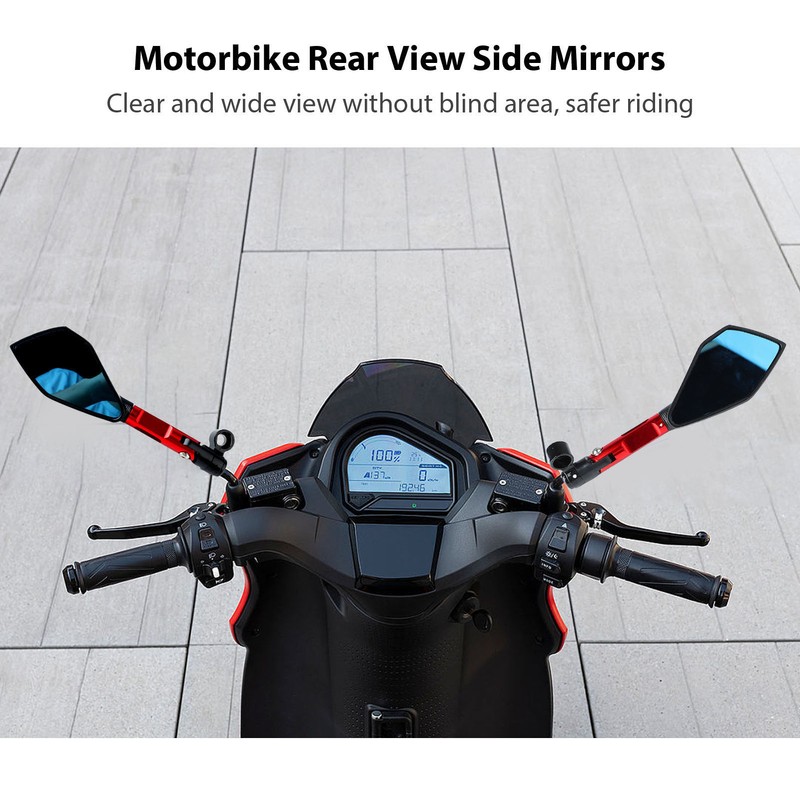 Rear View Side Mirrors Durable Aluminum Alloy Motorcycle Side Mirrors