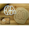 Sweet Prints Inc Number 40 Cookie Cutter - Dishwasher Safe