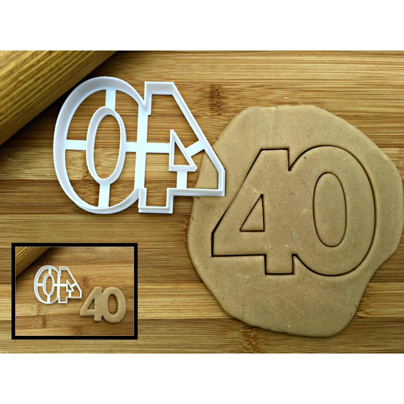 Sweet Prints Inc Number 40 Cookie Cutter - Dishwasher Safe