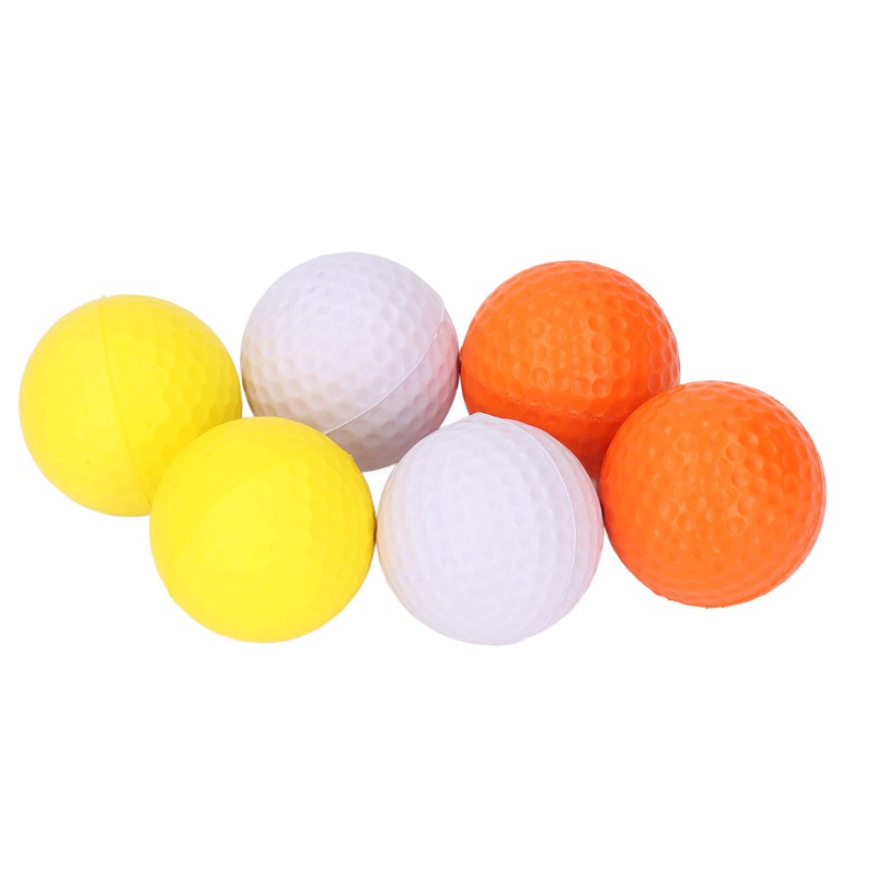 6Pcs Golf Balls Set 3 Colors Textured Surface Balls and