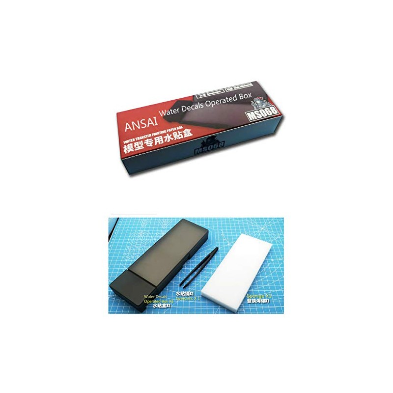 Pegatinas de agua, caja con pinzas adhesivas, avión Hobby Tools