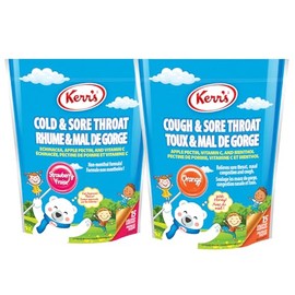 Generic Kerr's strawberry and orange mix bundle lollypop cold and rough throat 2 pack made in canada
