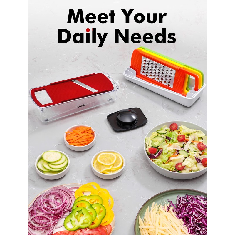 Geedel Professional Mandoline Slicer for Kitchen, Multi Purpose Vegetable Slicer