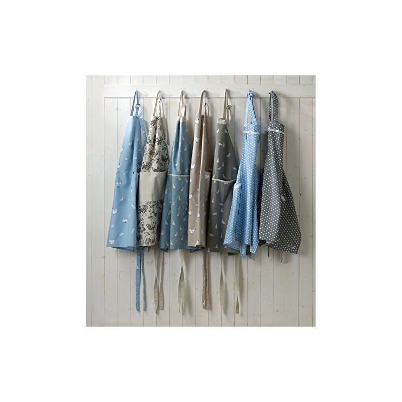 Dexam Rushbrookes Stargazing Hare 100% Cotton Apron, 100Percent, Blue, 90