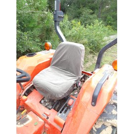 Durafit Seat Covers, KU09 Taupe 2 Sets of Kubota Seat Covers for Tractor B2320,B2620,B2920,B3200,B7410,B7510,B7610,B7800,BX1850,BX2350,BX24,BX25,M5640,M7040 in Taupe Velour.