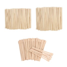 SULIUDAJI 200 Stück Wachs Spatel Holzspatel Haarentfernun Holzstäbchen Augenbrauen Holzspatel Holz Holzstäbchen Holzmundspatel Wachs Spatel Wachs Spatel Waxing Stick Rührstäbchen 3 Stile