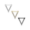 PiercedOff 316L Surgical Steel Triangle Septum with Clear CZ Gems