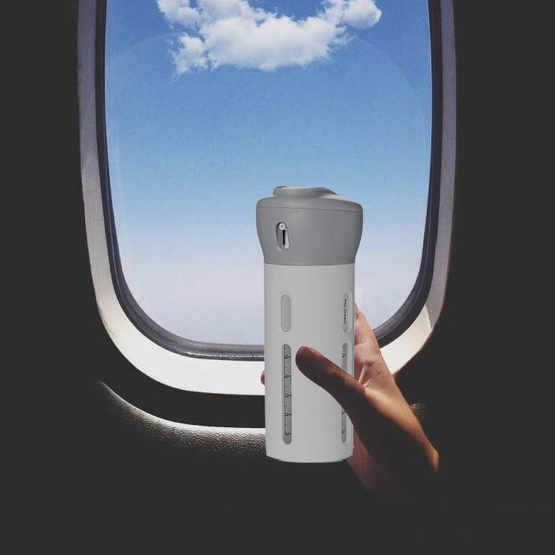 Portable Shampoo Gel Dispenser 4 in 1 Leakproof Rotatable Bottles