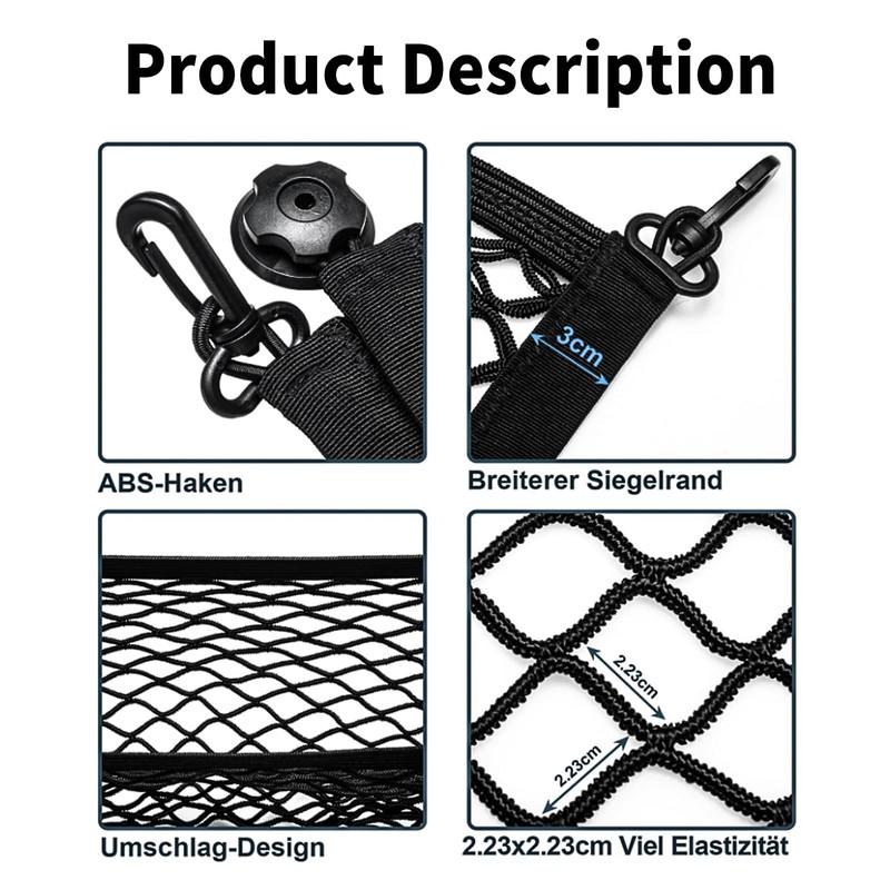 NCCHDZSW Luggage Net Boot Net 110 x 60 cm Boot
