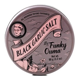 Funky Ouma Black Garlic Salt 90g | Premium Seasonings | Proudly South African | Barbeques, Braais & many other dishes | All Natural Ingredients | Beautiful Packaging | Great Foodie Gift