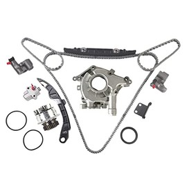 Mplus Timing Chain Kit & Oil Pump & Water Pump Fits For Infiniti, For Nissan, 2003-2007 FX35 3.5L DOHC V6 24V, Eng.Code"VQ35DE", 2002-2003 Altima, 2002-2003 Maxima, 2003-2007 Murano